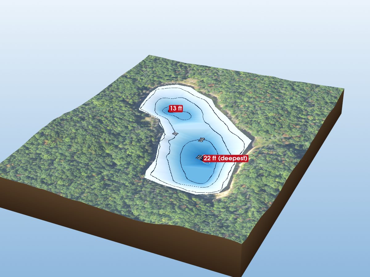 Depth map of Byron Lake