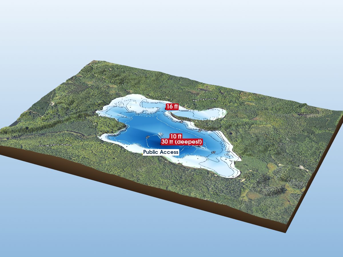Depth map of Cable Lake