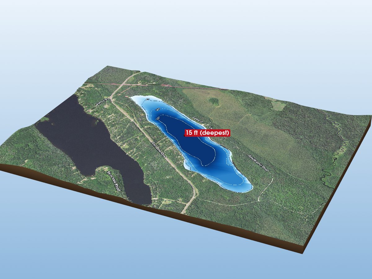Depth map of Cadotte Lake
