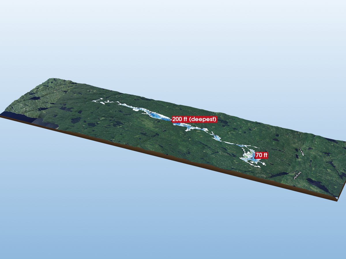 Depth map of Cairngorm Lake