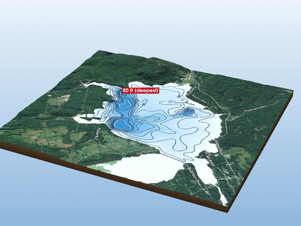 Depth map of Calabogie Lake
