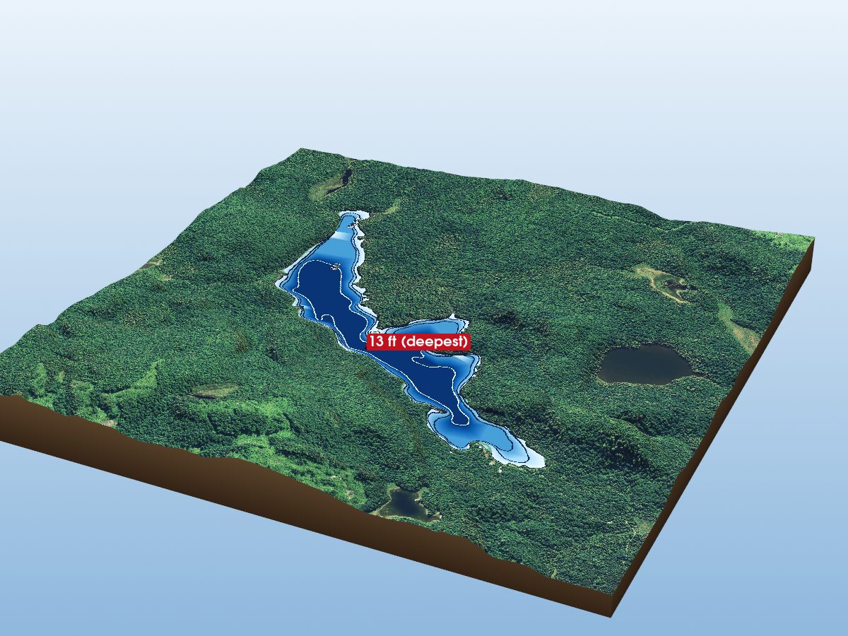 Depth map of Callahan Lake