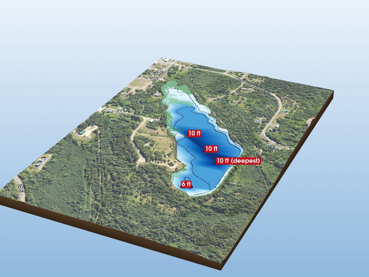 Depth map of Calumet Lake