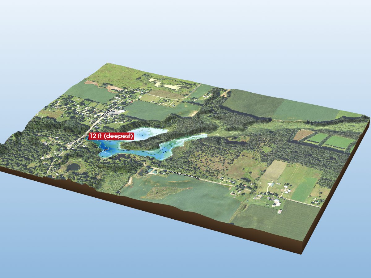 Depth map of Cambria Mill Pond