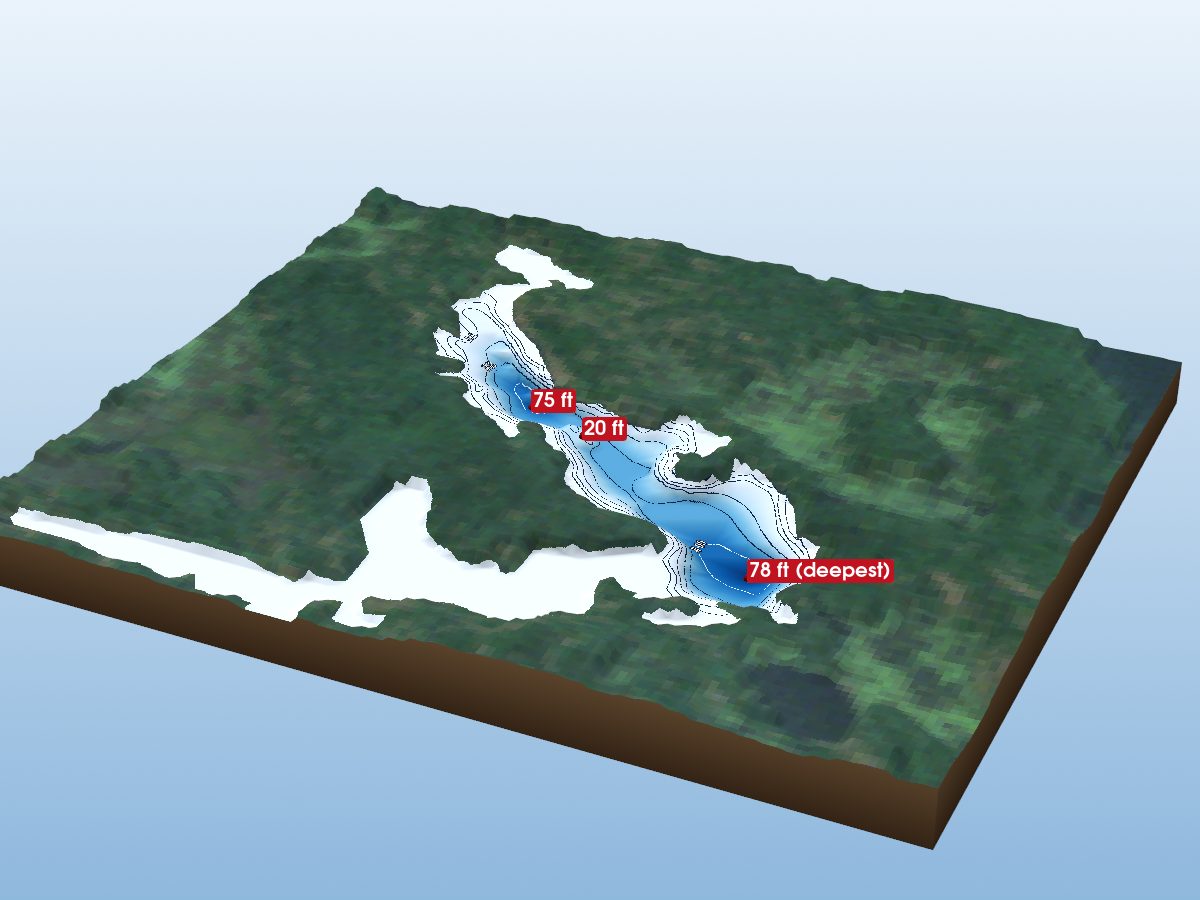 Depth map of Camel Lake