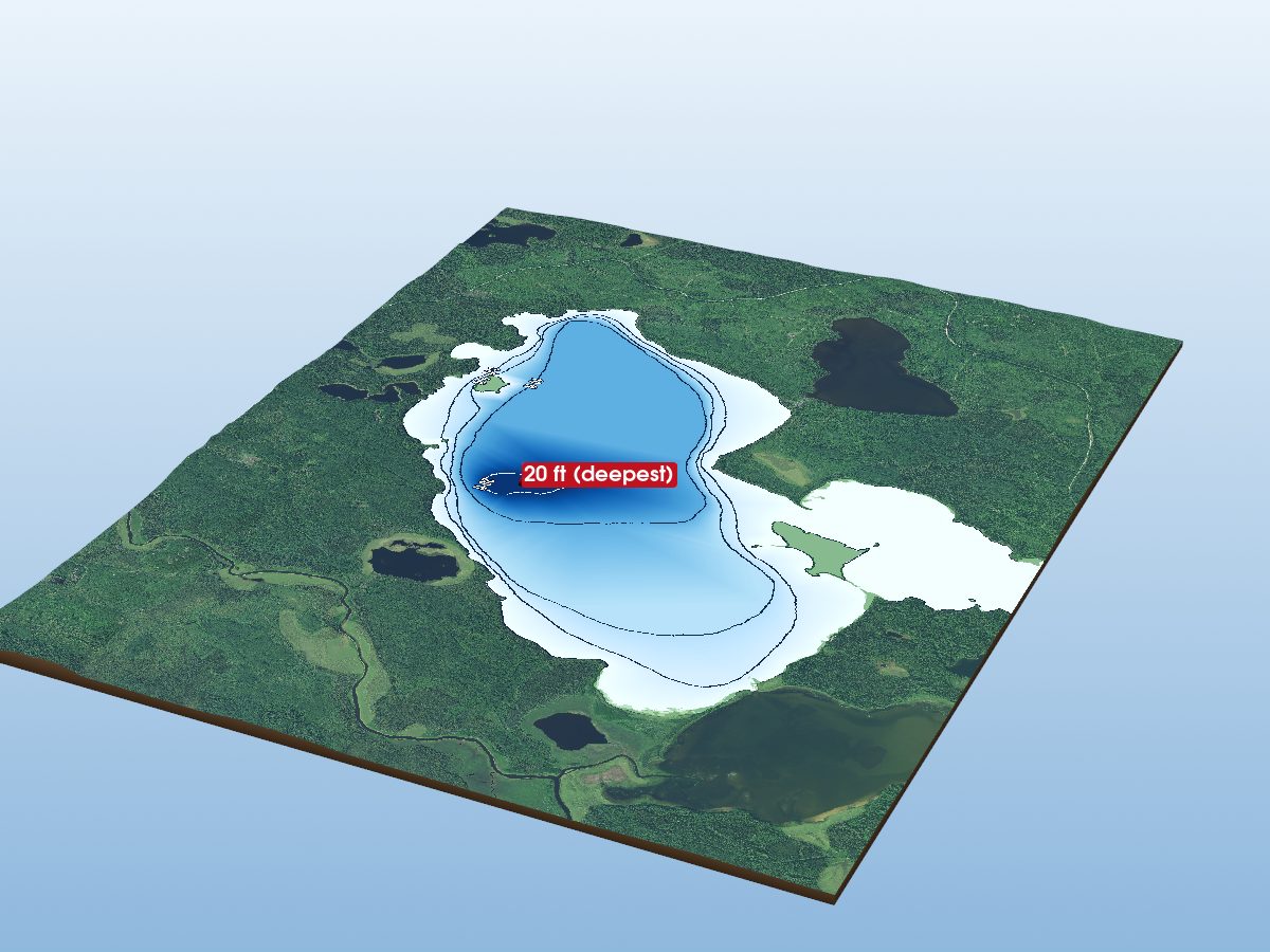 Depth map of Cameron Lake