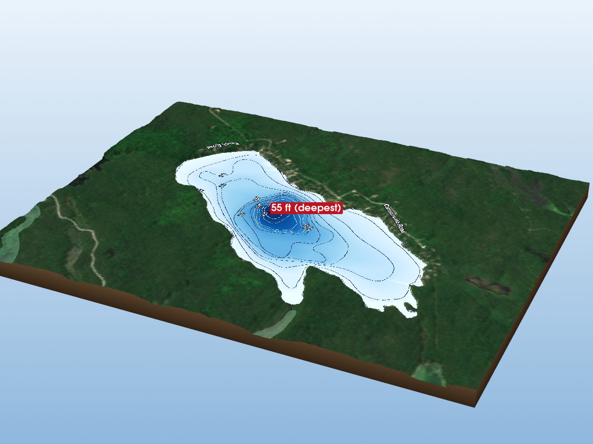 Depth map of Cameron Lake