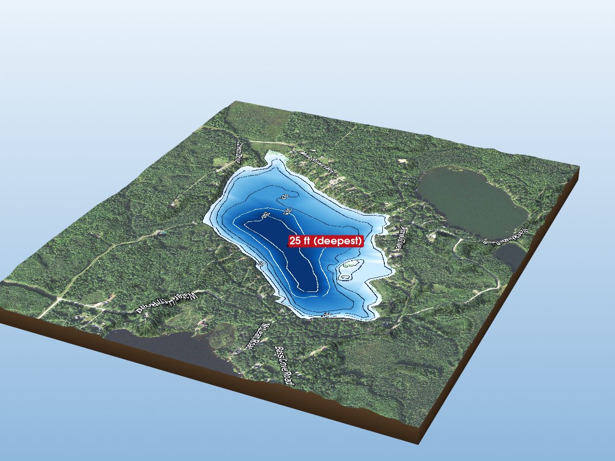 Depth map of Cameron Lake