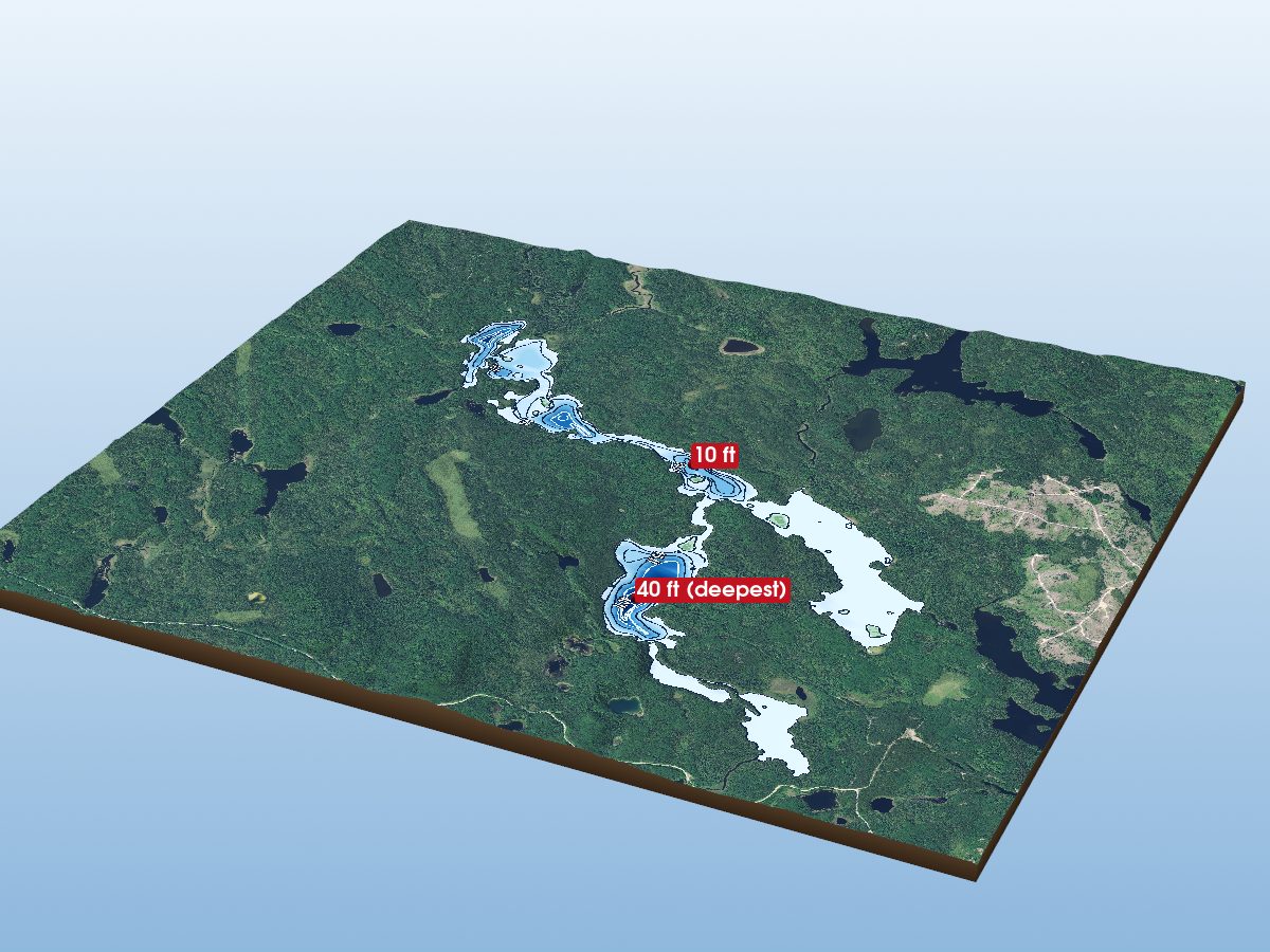 Depth map of Cammack Lake