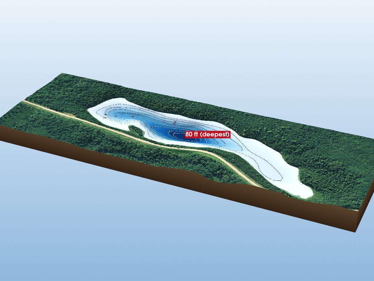 Depth map of Camp Lake