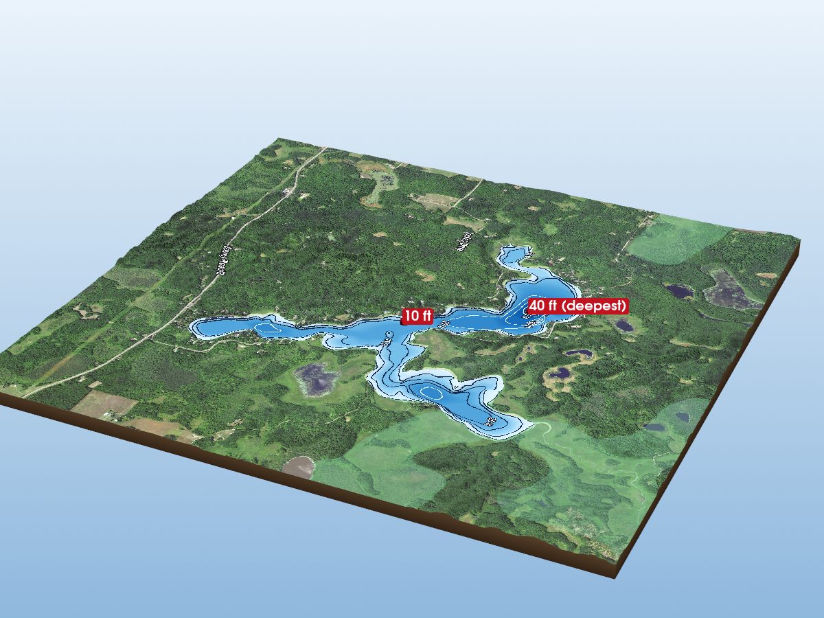 Depth map of Camp Lake