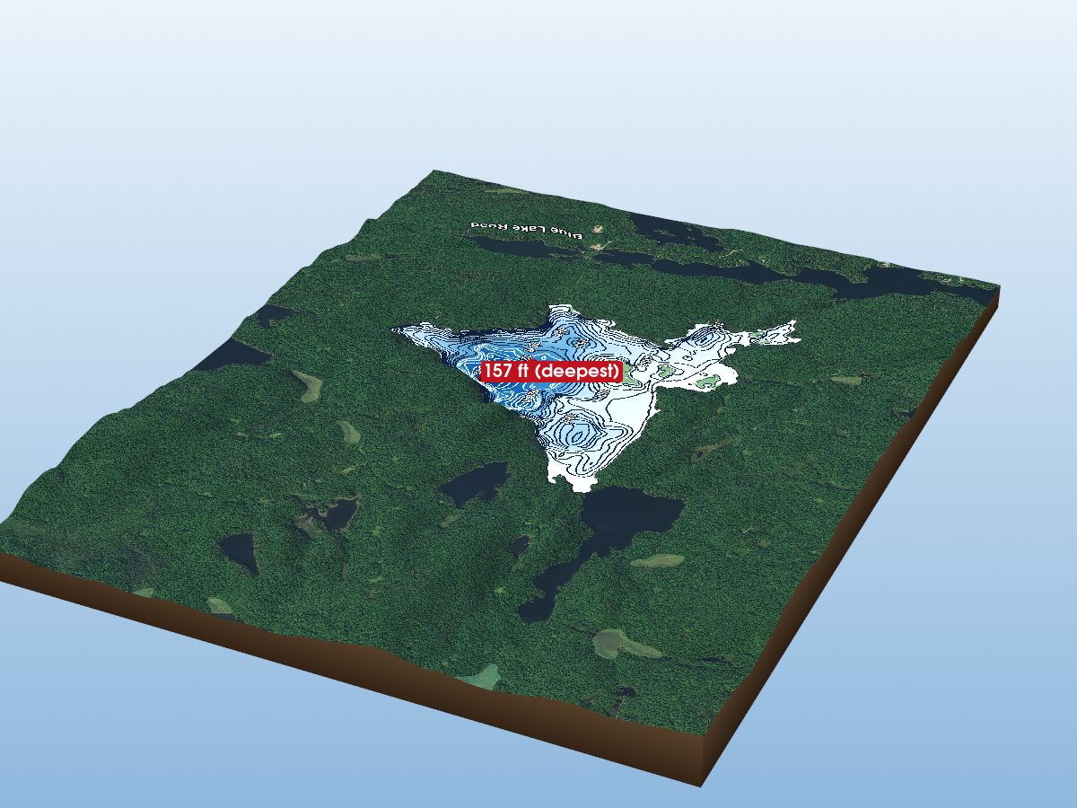 Depth map of Camp Lake