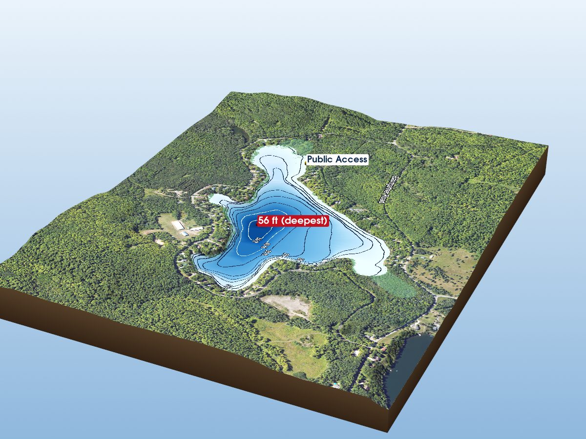 Depth map of Camp Lake