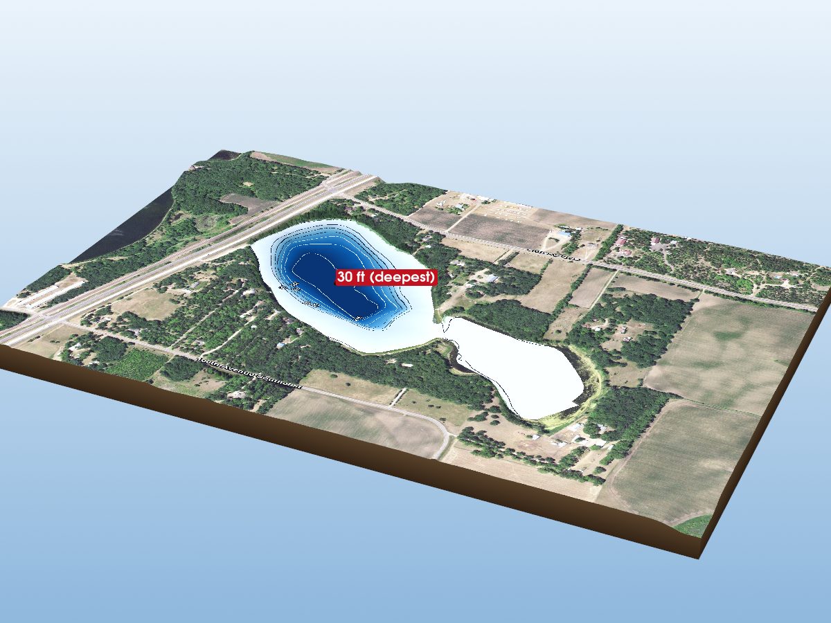 Depth map of Camp Lake