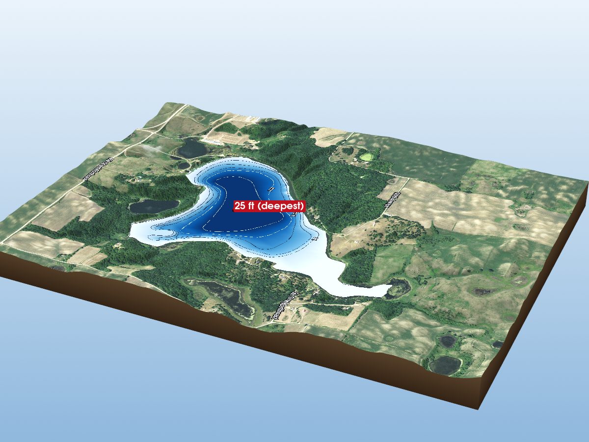 Depth map of Camp Lake