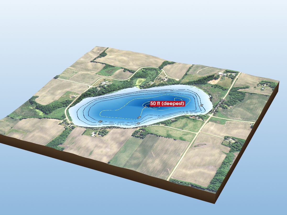 Depth map of Camp Lake