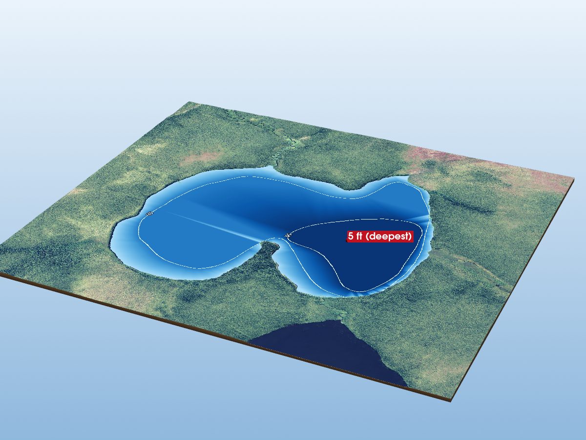Depth map of Campbell Lake