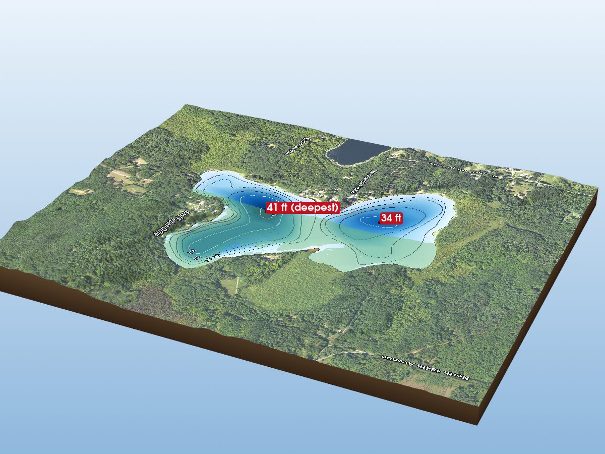 Depth map of Campbell Lake