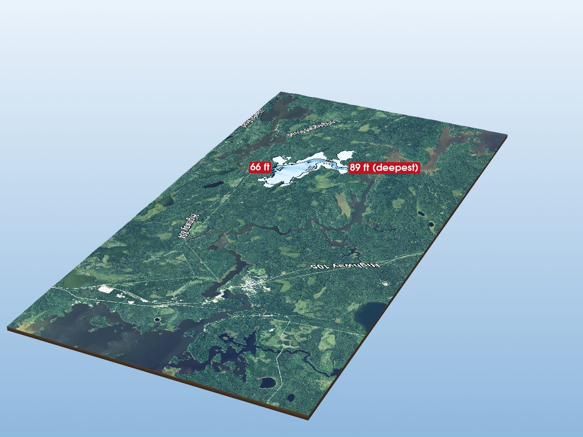Depth map of Camping Lake