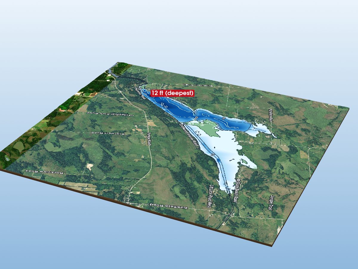 Depth map of Canal Lake