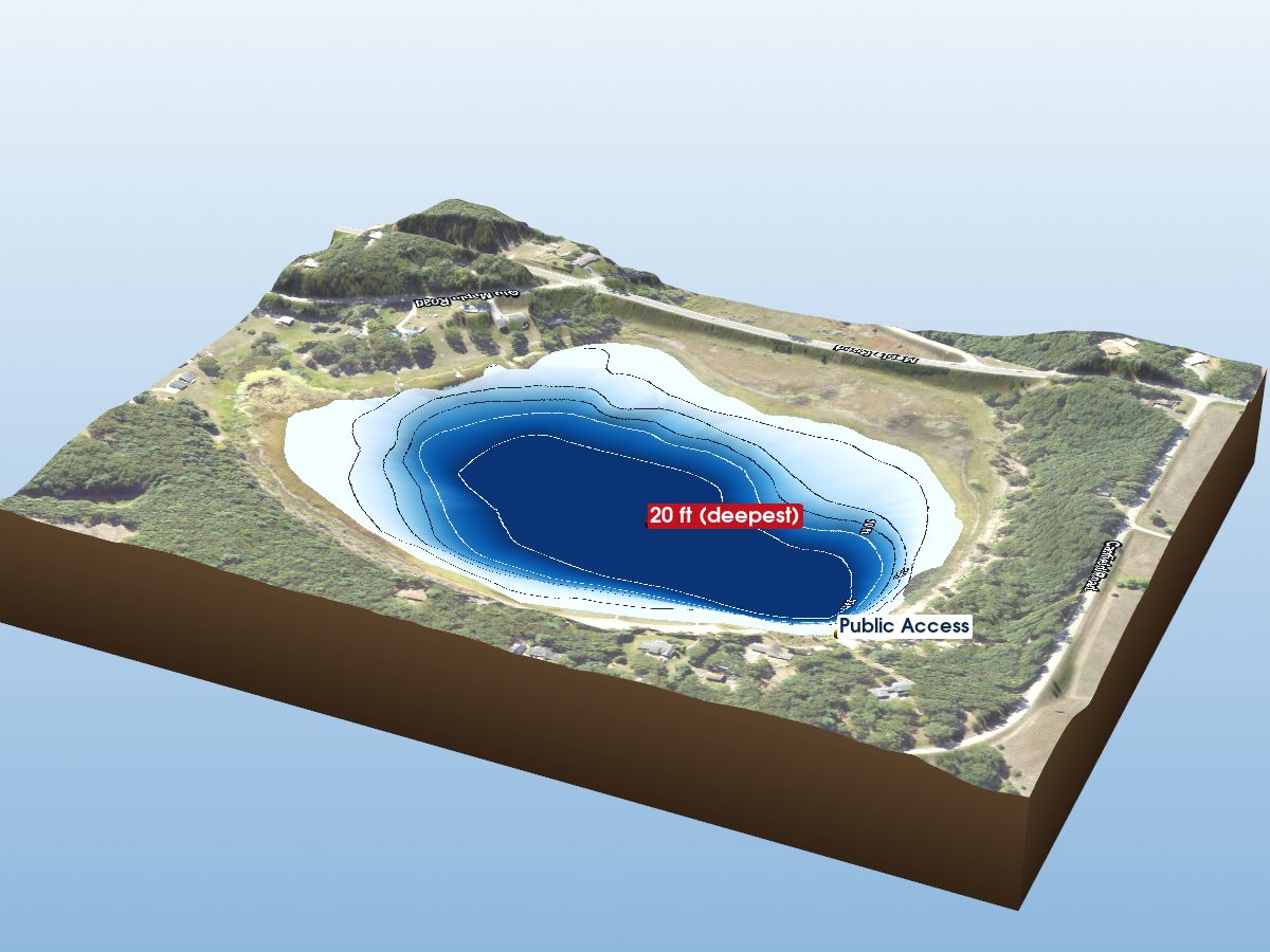 Depth map of Canfield Lake