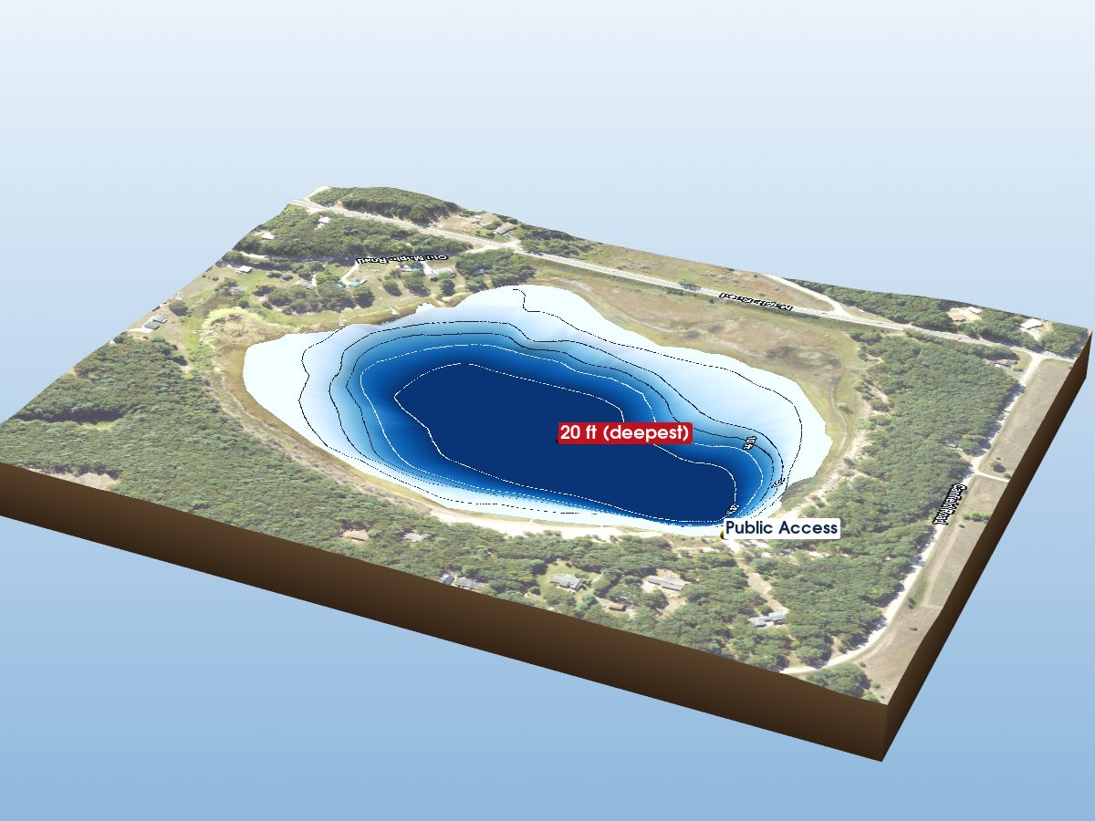 Depth map of Canfield Lake