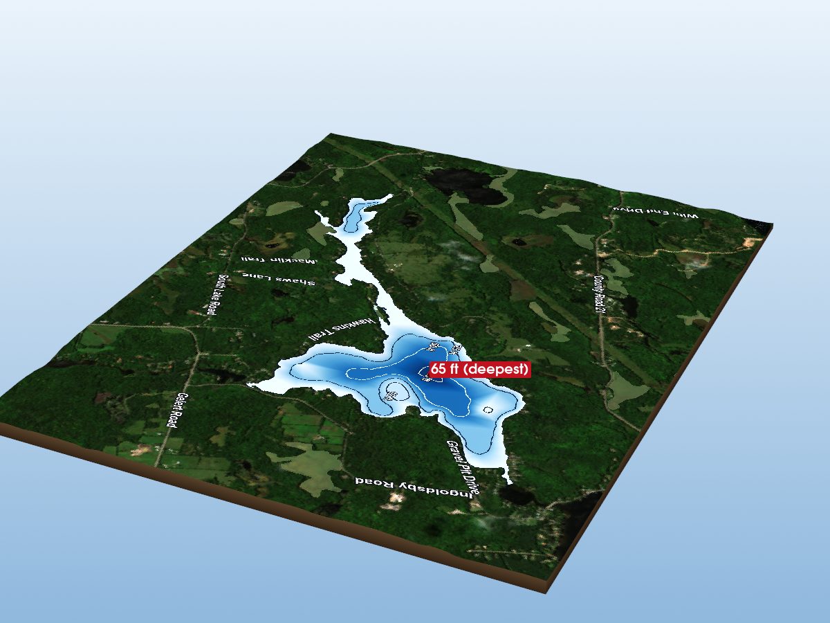 Depth map of Canning Lake