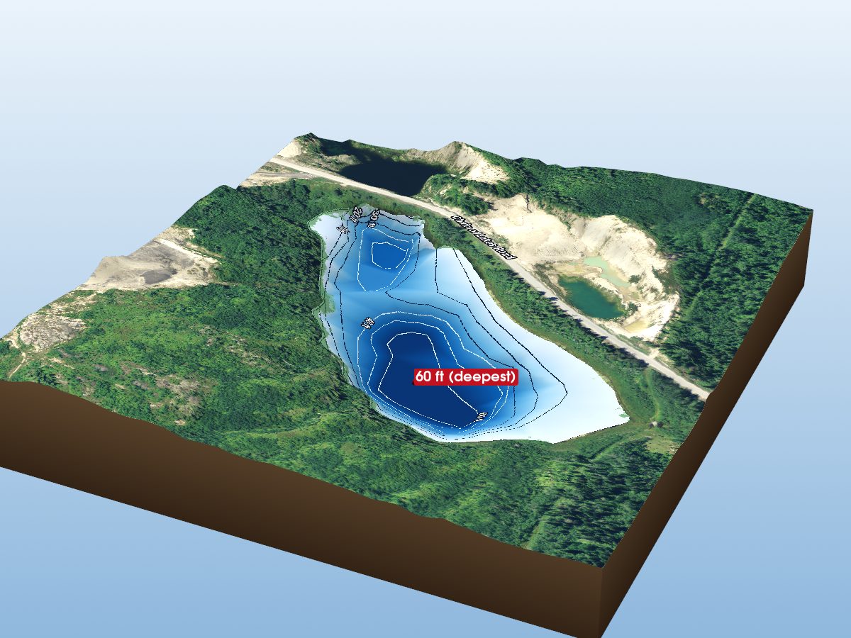 Depth map of Cantin Lake