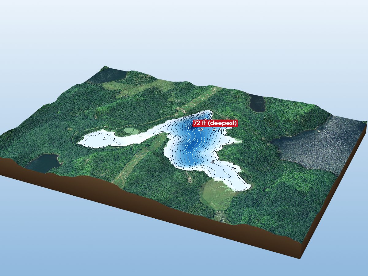 Depth map of Canyon Lake
