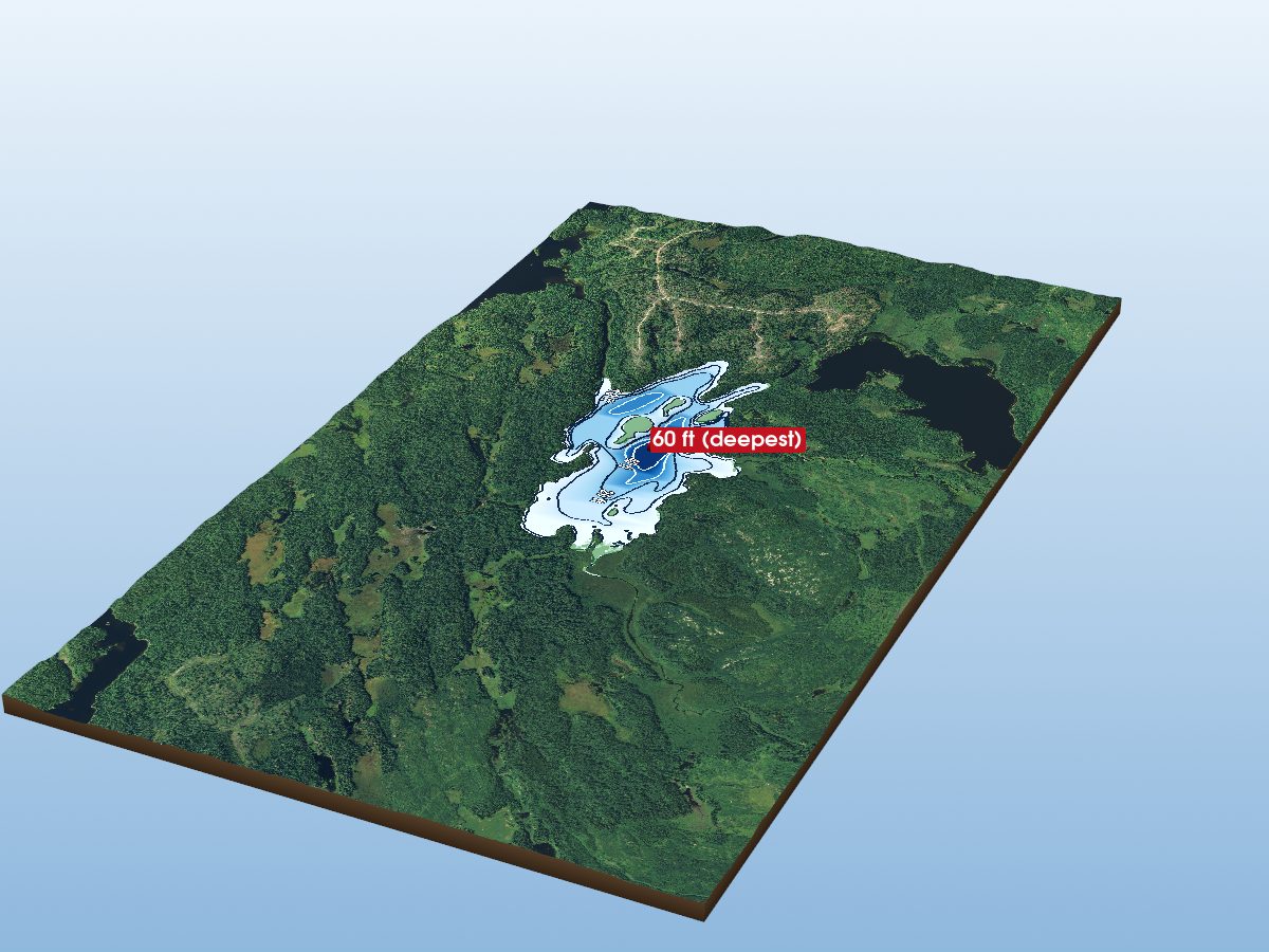 Depth map of Captain Tom Lake