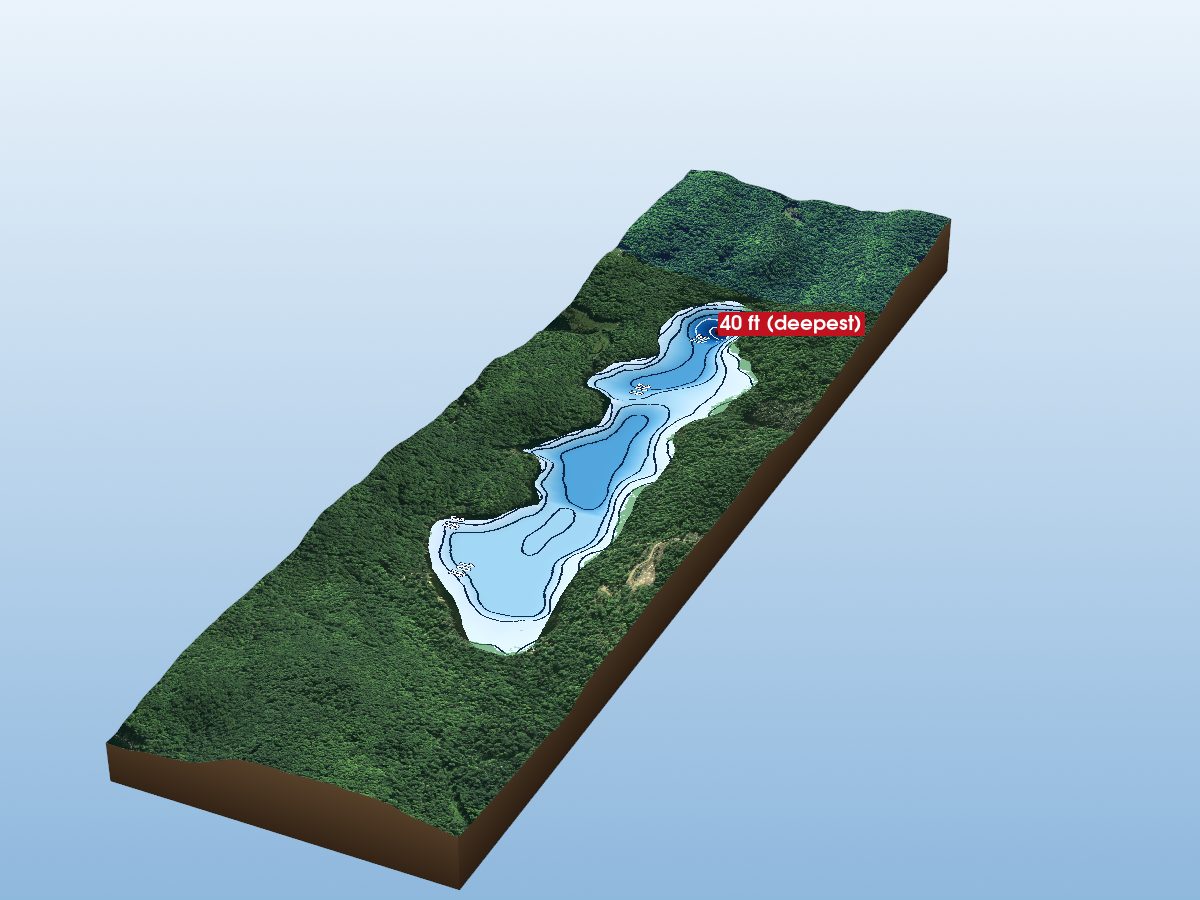 Depth map of Card Lake