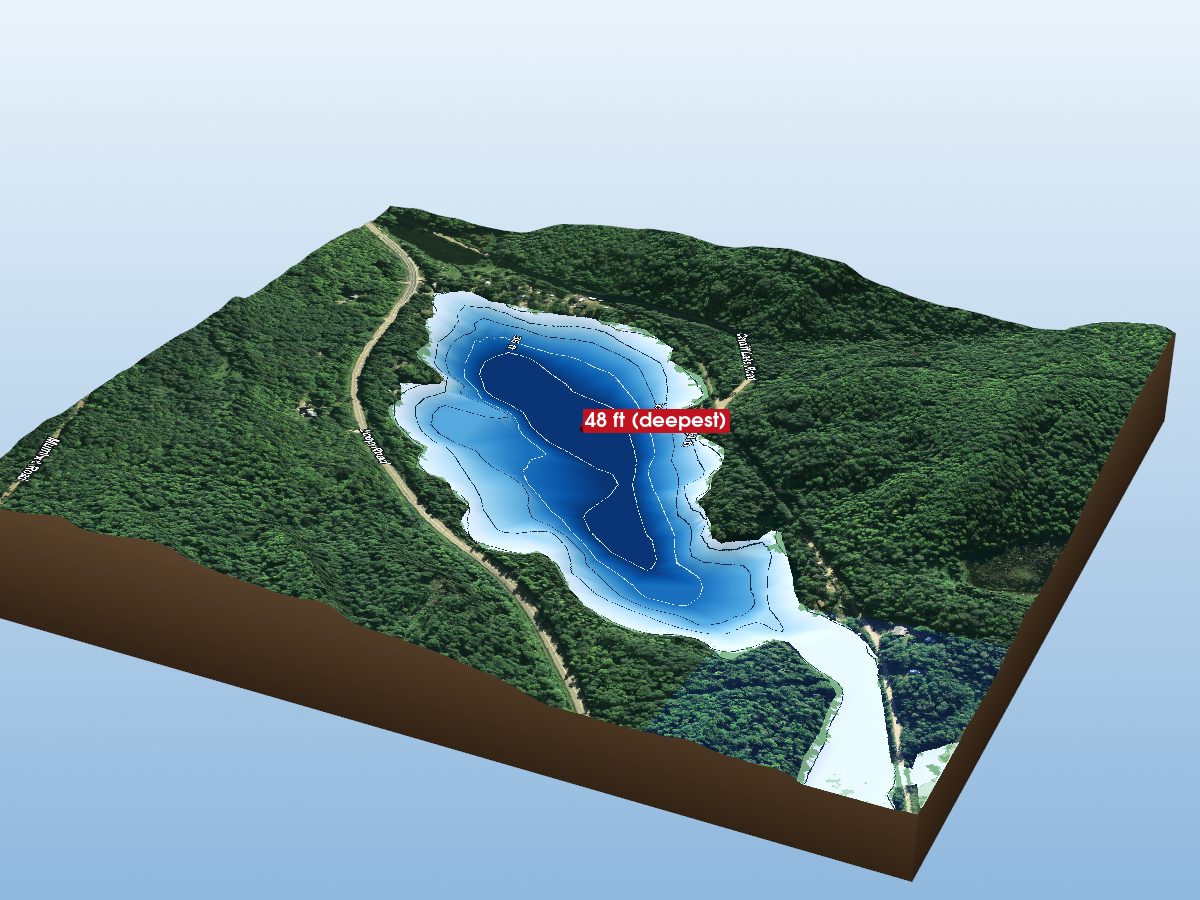 Depth map of Cardiff Lake