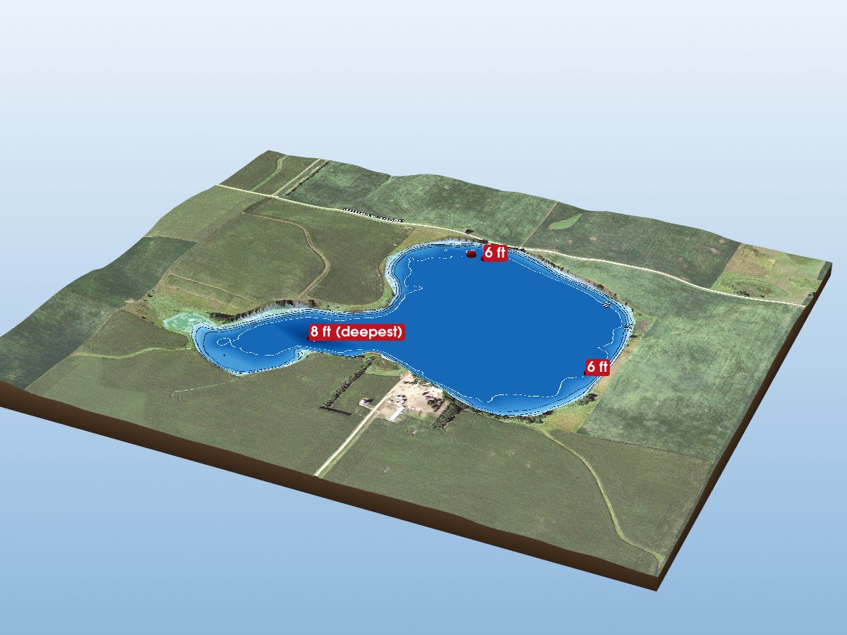 Depth map of Carey Lake