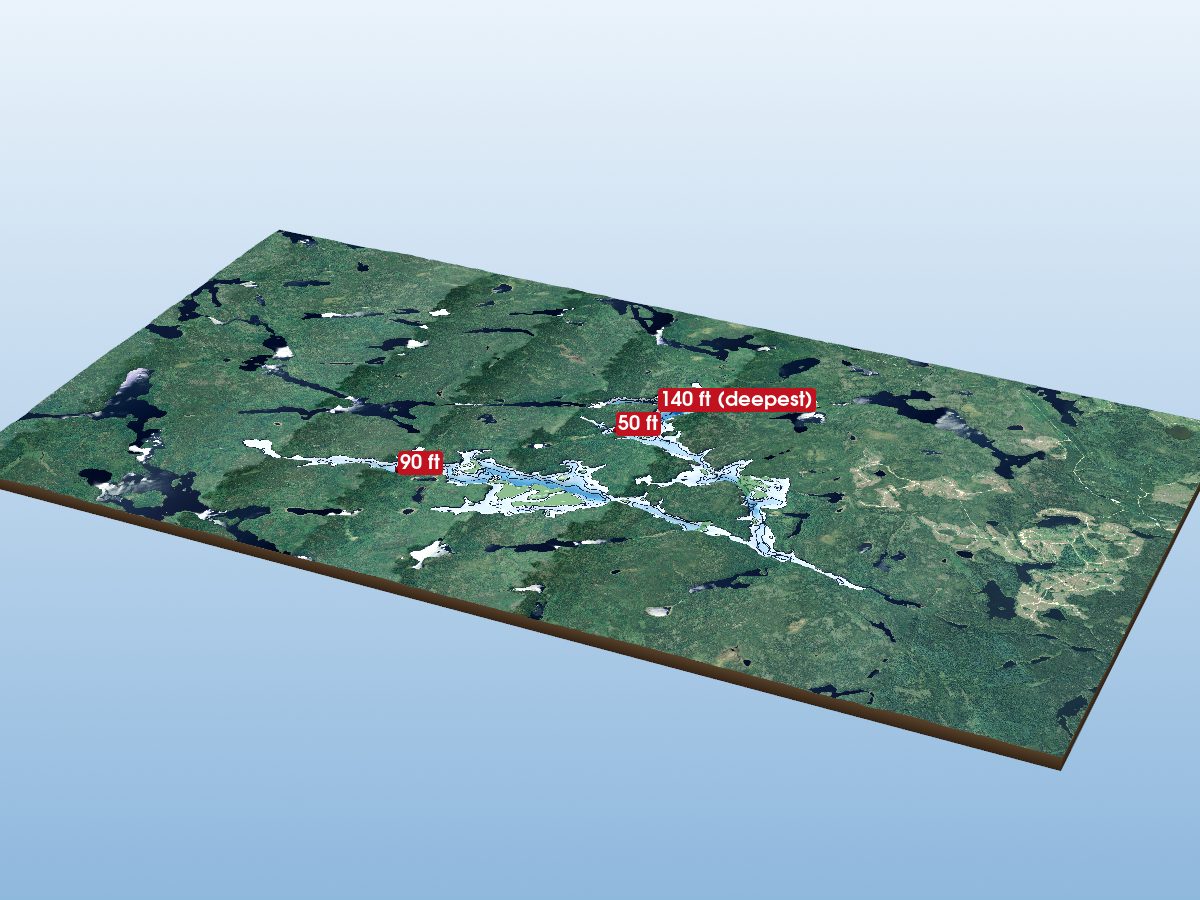 Depth map of Carling Lake