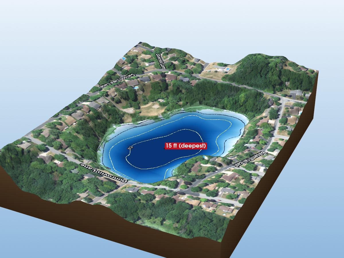 Depth map of Carlson Lake