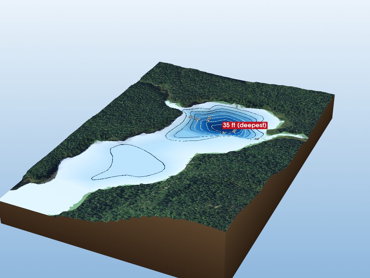 Depth map of Carmen Lake
