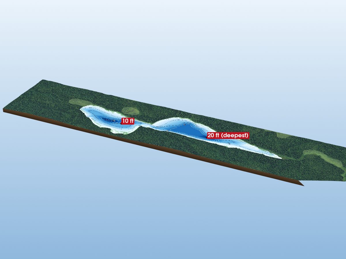 Depth map of Carmichael Lake