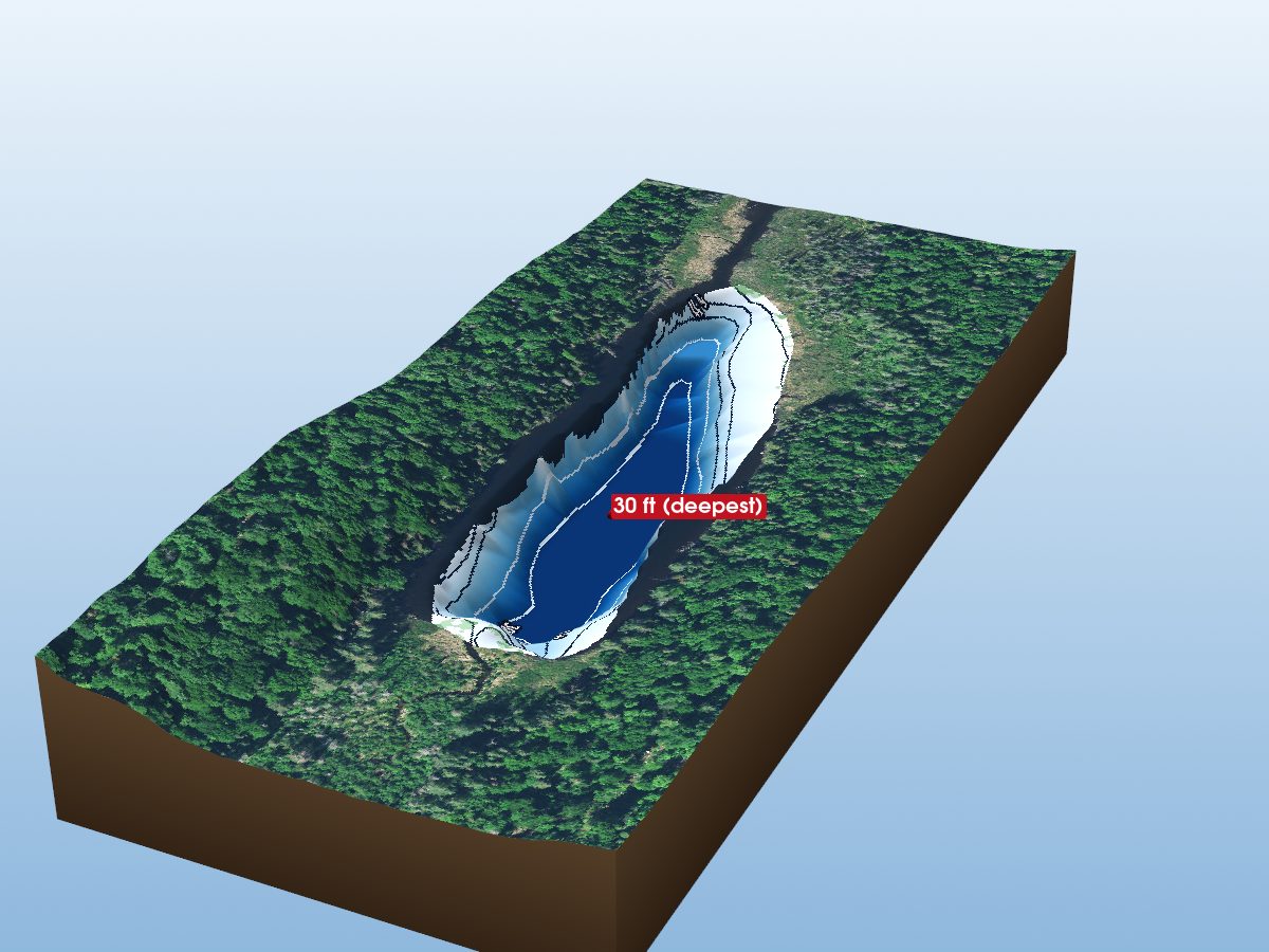 Depth map of Carmichael Lake