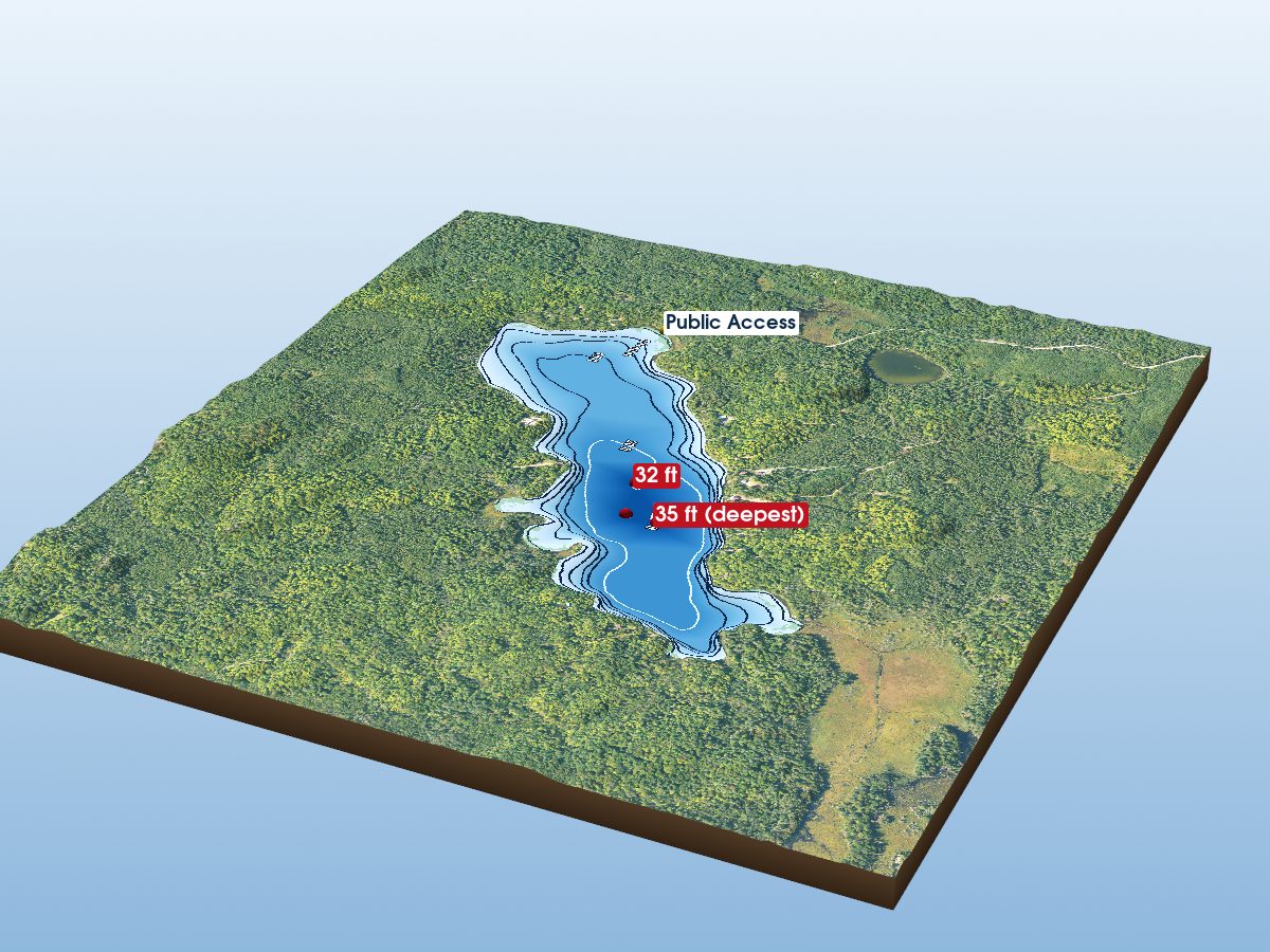 Depth map of Carney Lake