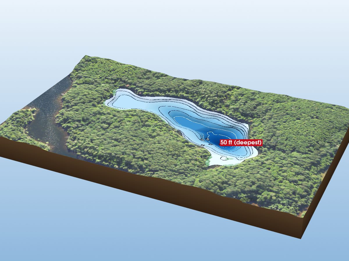 Depth map of Carp Lake