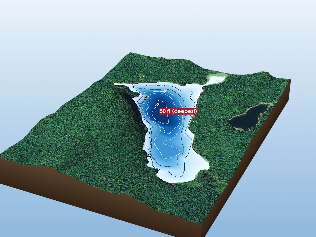 Depth map of Carpenter Lake