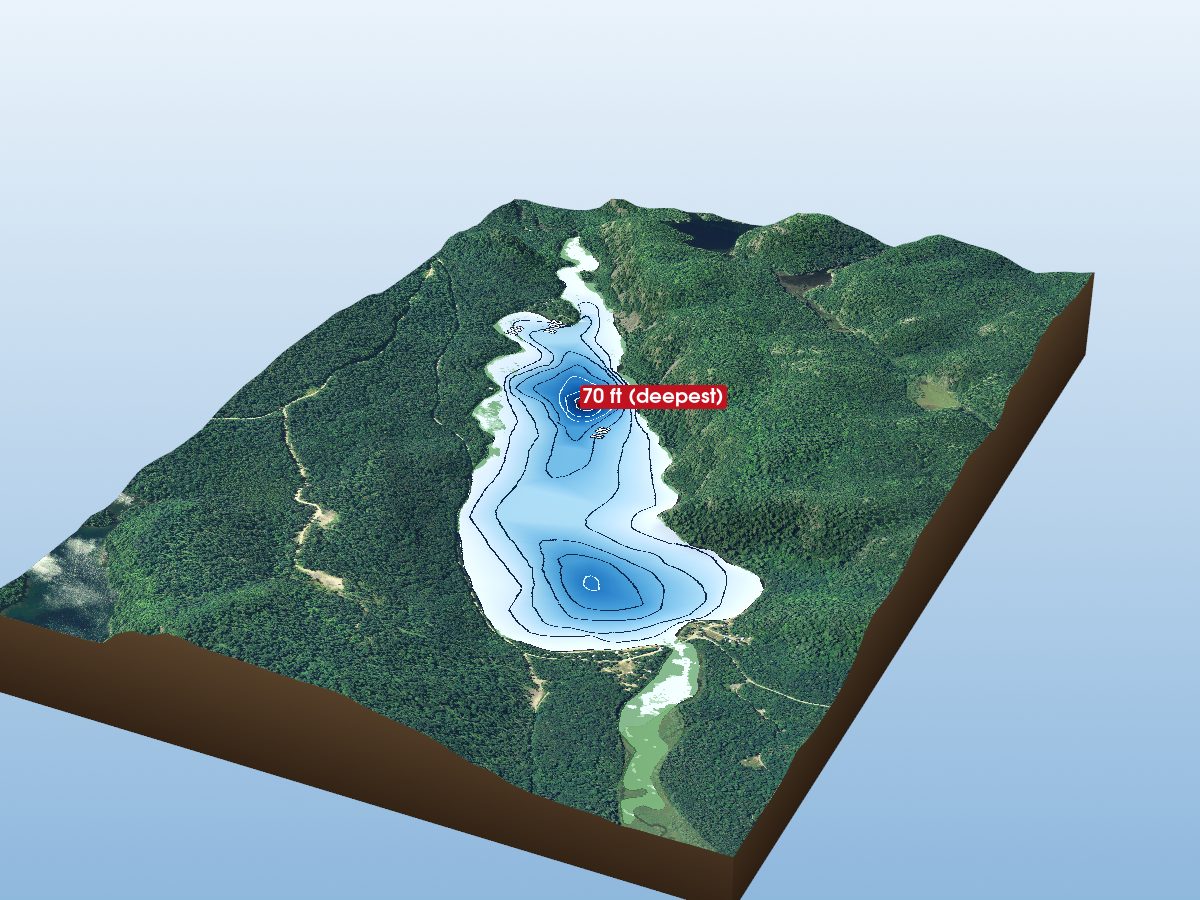 Depth map of Carpenter Lake