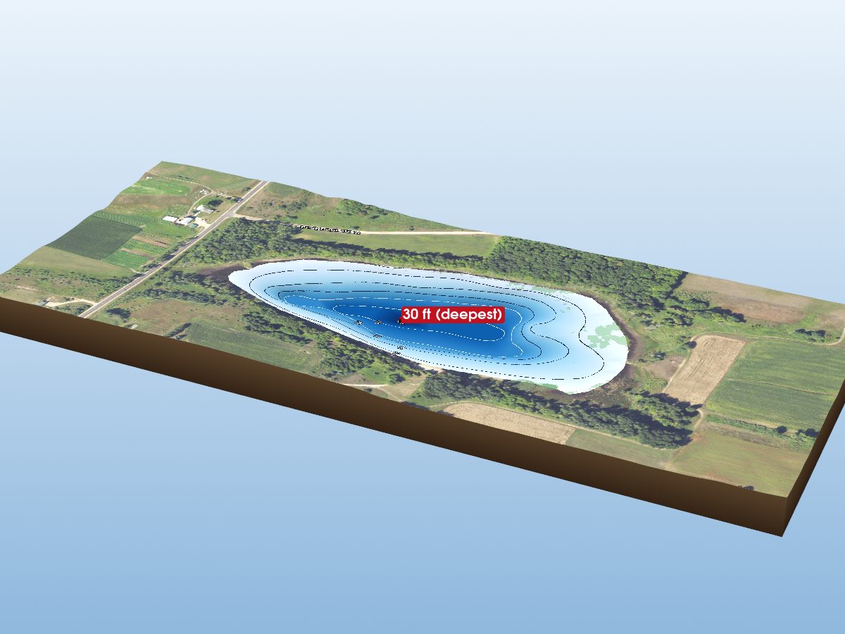 Depth map of Carpenter Lake