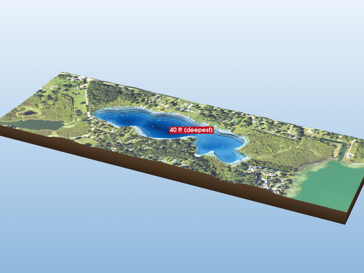 Depth map of Carpenter Lake