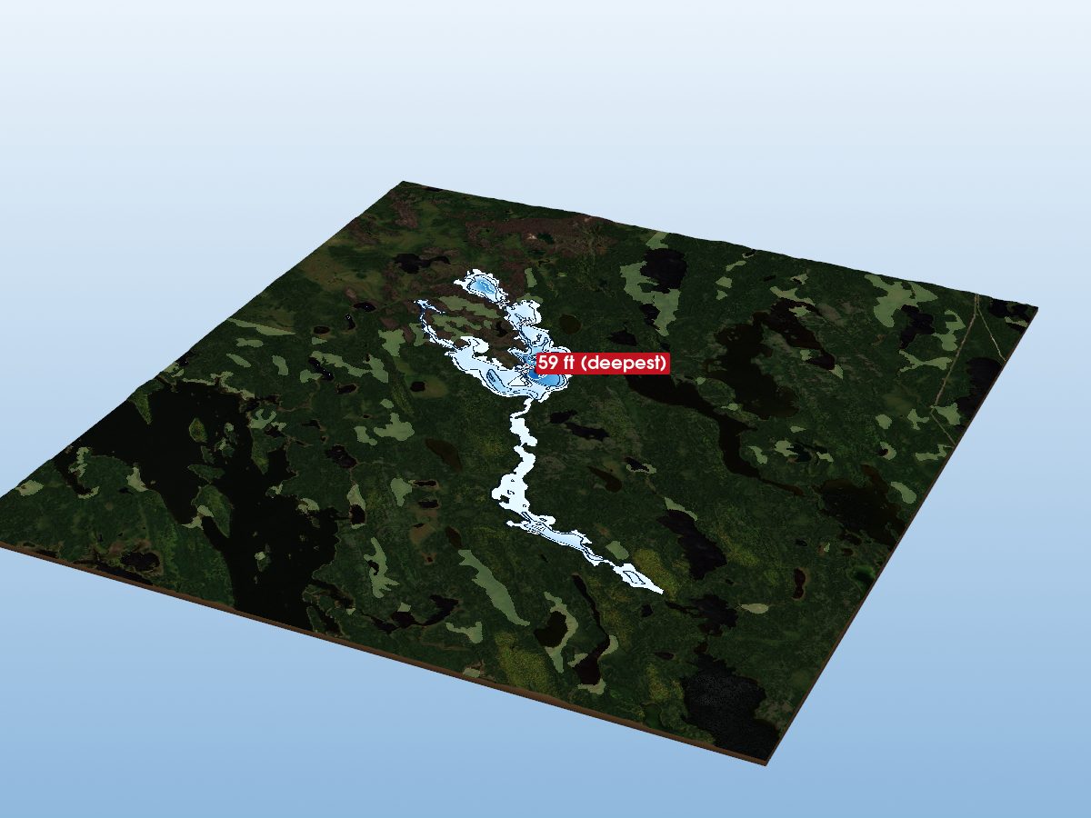 Depth map of Carpenter Lake