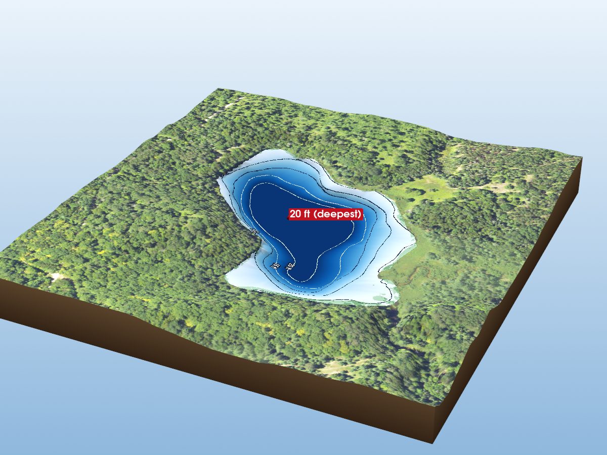 Depth map of Carr Lake