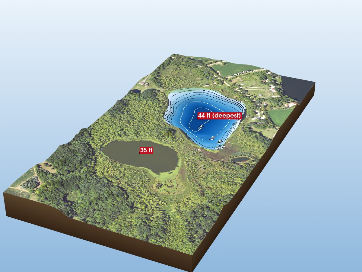 Depth map of Carr Lake
