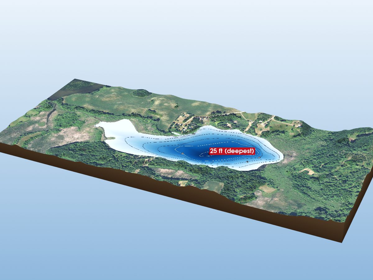 Depth map of Carrie Lake