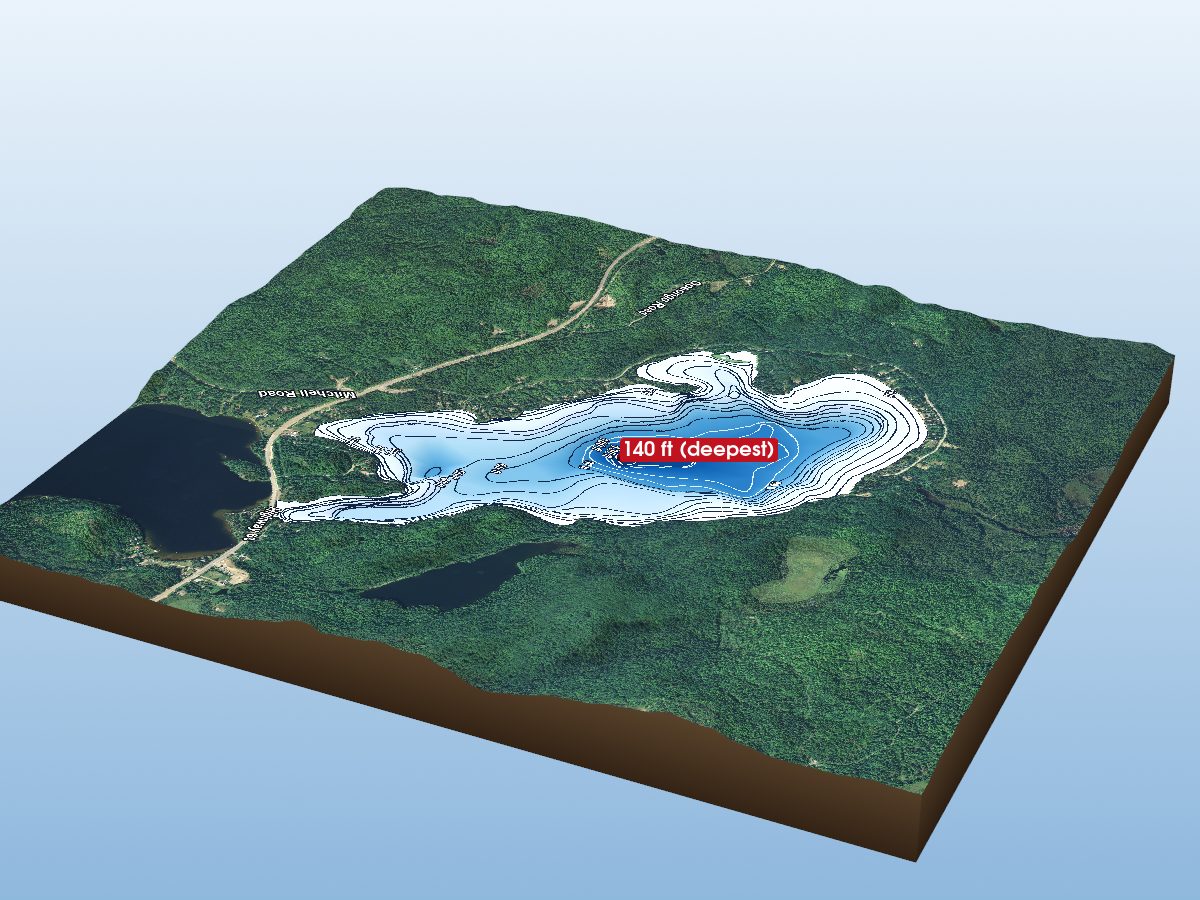 Depth map of Carson Lake