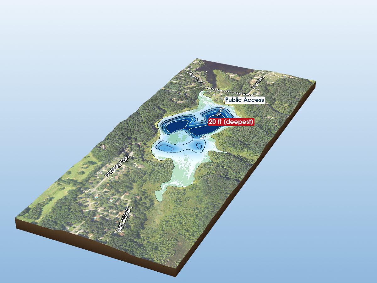 Depth map of Carter Lake